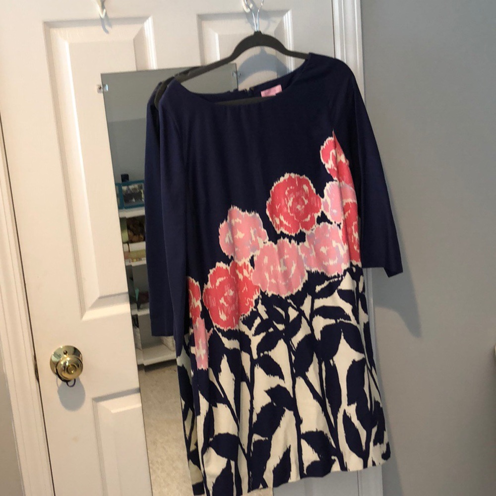 Navy 3/4 Sleeve Lilly Pulitzer Dress